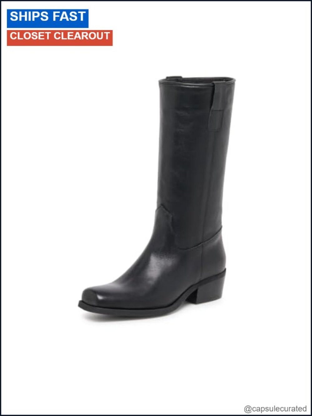 Dolce Vita Romie Mid Calf Pull-On Leather Boots Calf High